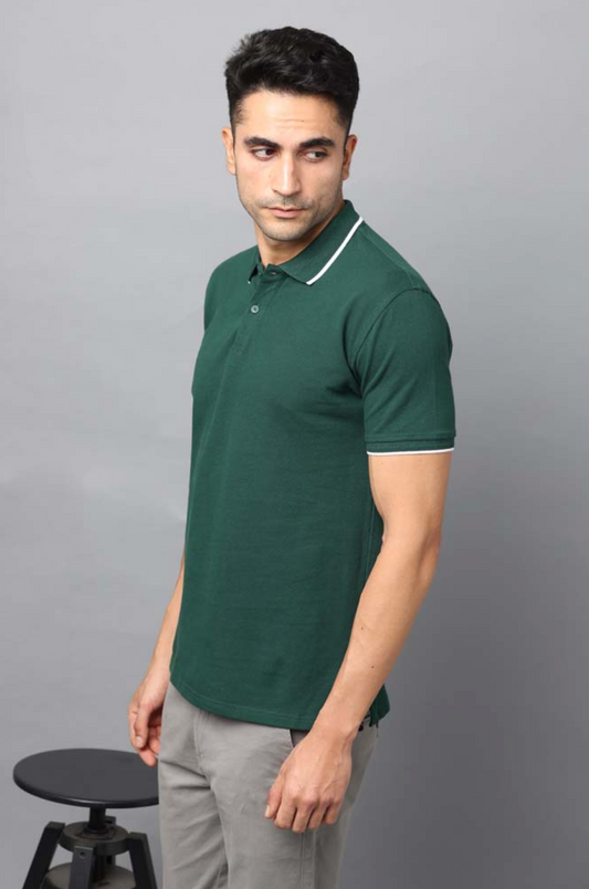 Premium 100% Double-Tucked Cotton Bottle Green