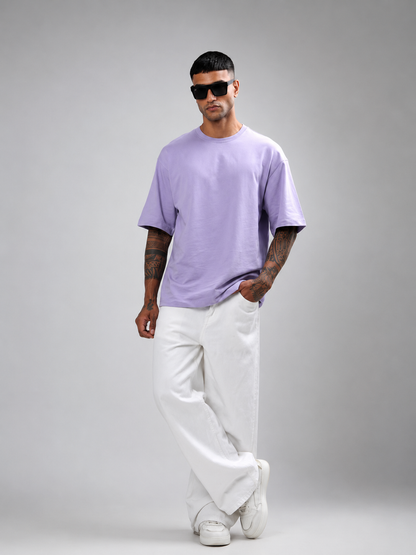 Oversized Tee Lilac Grey