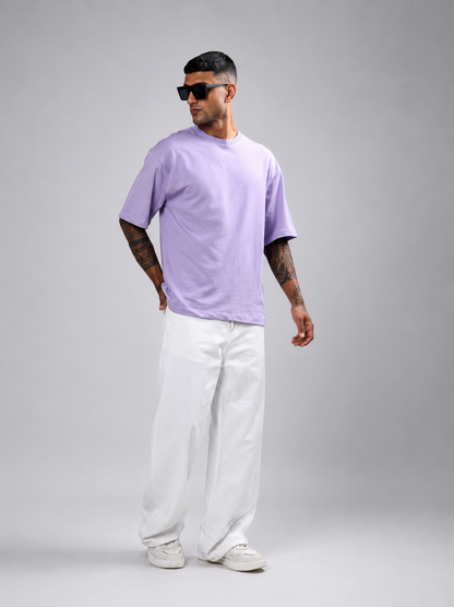 Oversized Tee Lilac Grey