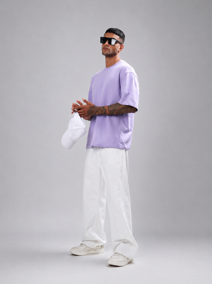 Oversized Tee Lilac Grey