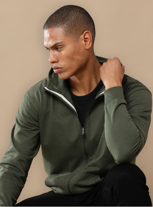 Sustainable 2 in 1 Zipper Olive Rush