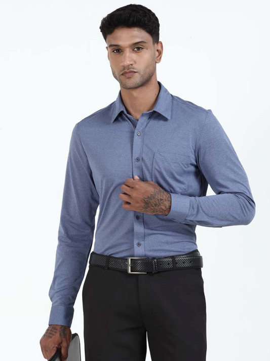Premium Work Day Denim Blue Shirt