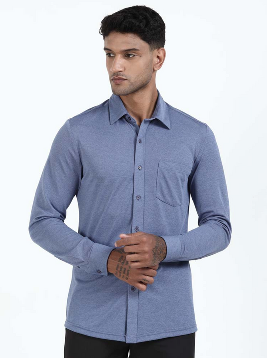 Premium Work Day Denim Blue Shirt