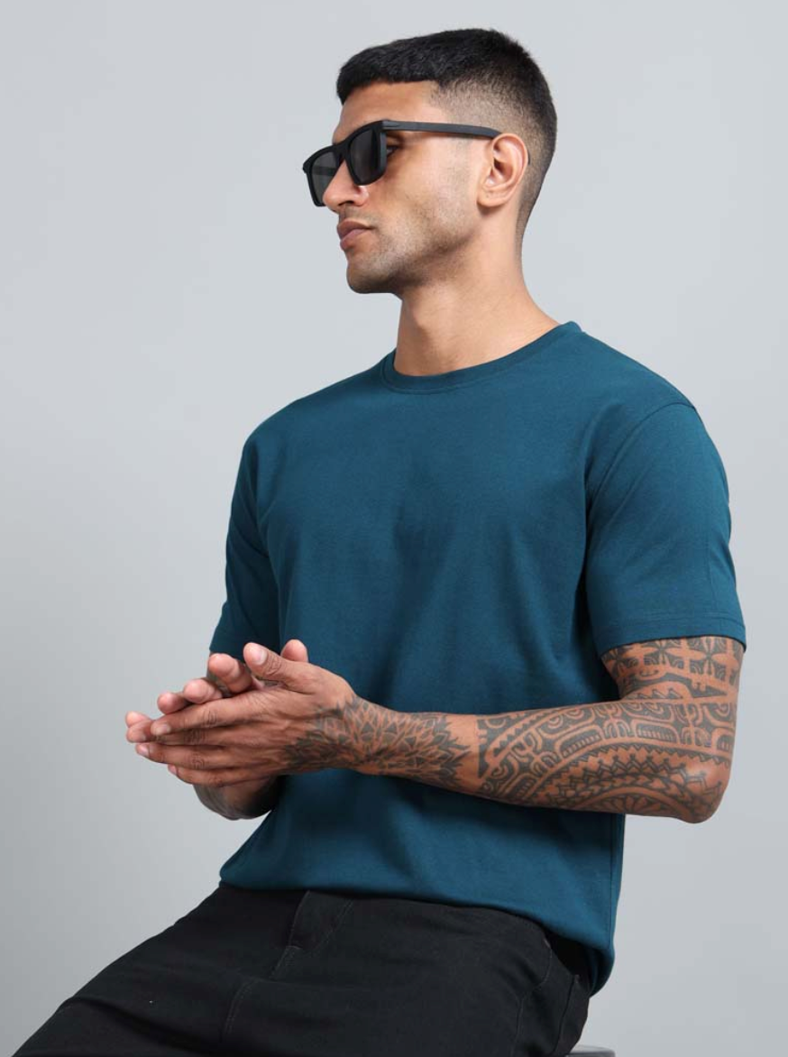 Premium Crewneck Petrol Blue