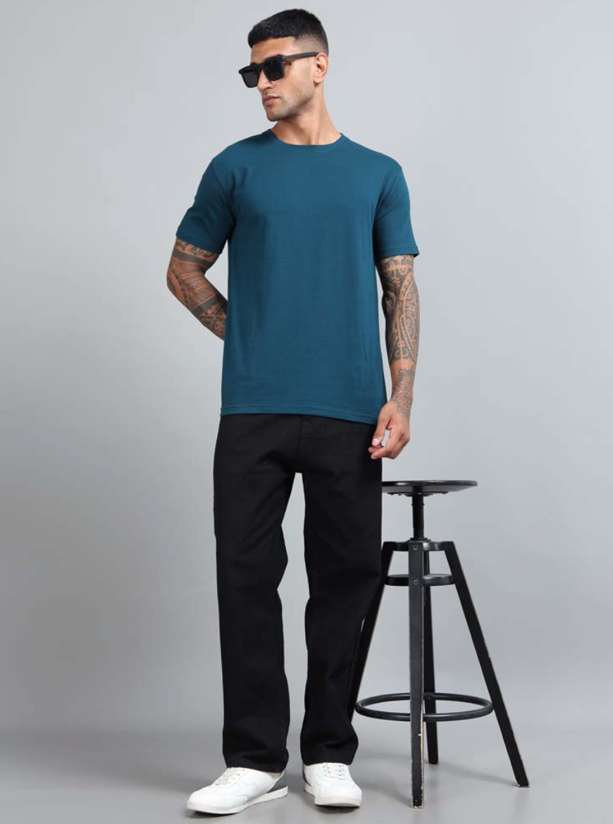 Premium Crewneck Petrol Blue