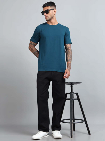 Premium Crewneck Petrol Blue
