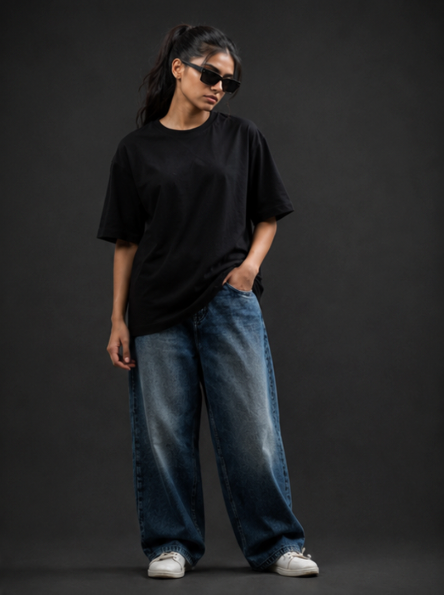 Oversized Tee Black For Women