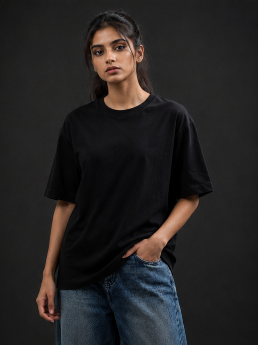 Oversized Tee Black For Women