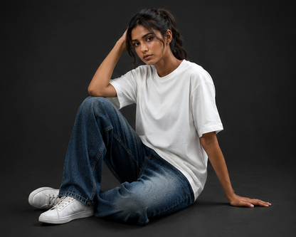 Oversized Tee White For Women