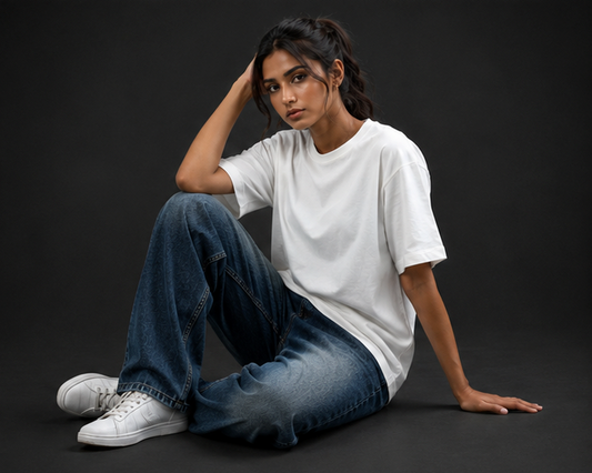 Oversized Tee White For Women