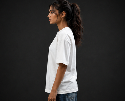Oversized Tee White For Women