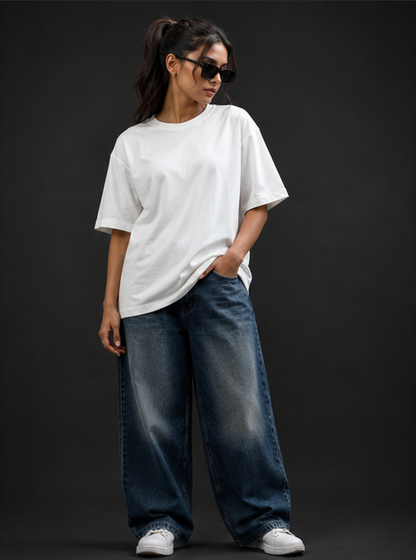 Oversized Tee White For Women