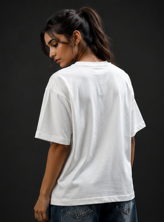 Oversized Tee White For Women