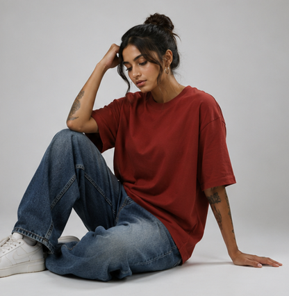 Oversized Tee Rust For Women