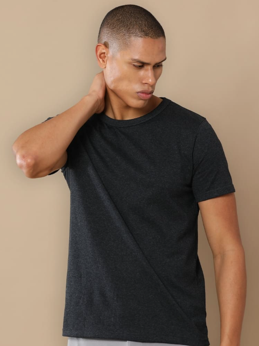 Sustainable Crewneck Charcoal  Melange