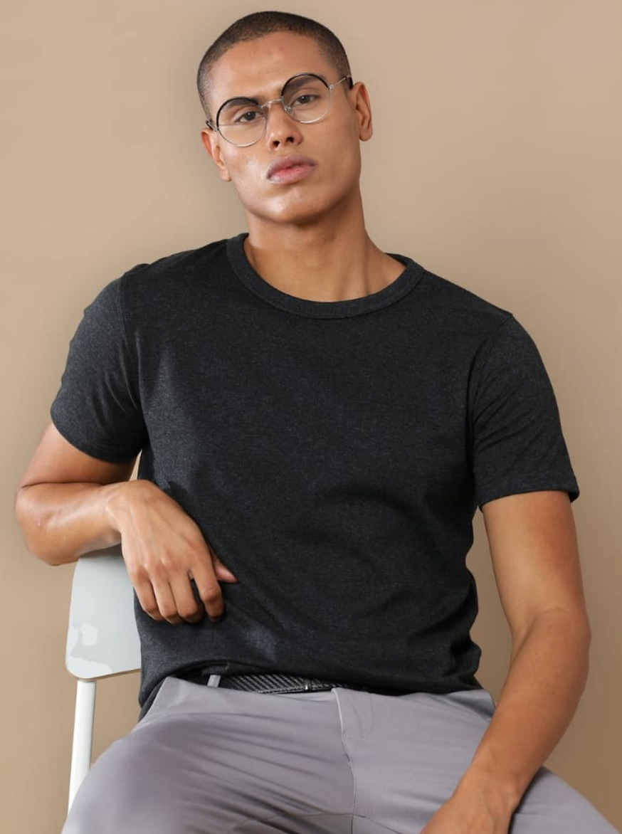 Sustainable Crewneck Charcoal  Melange