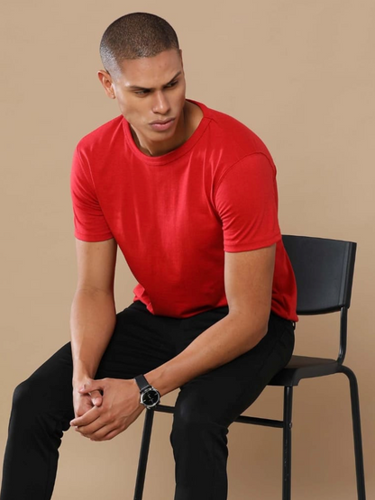 Sustainable Crewneck Heather Red