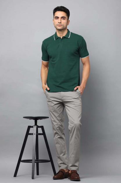 Premium 100% Double-Tucked Cotton Bottle Green