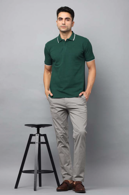 Premium 100% Double-Tucked Cotton Bottle Green