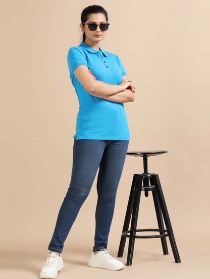 Premium Polos Aqua Blue