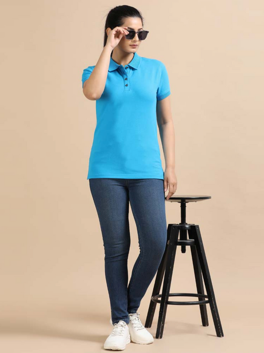 Premium Polos Aqua Blue