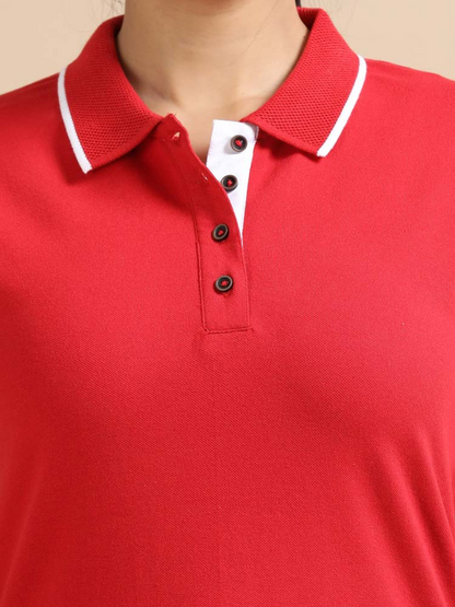 Premium Polos Heather Red