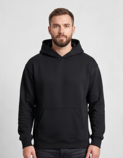 Unisex Pullover Hoodie Black & Navy Blue