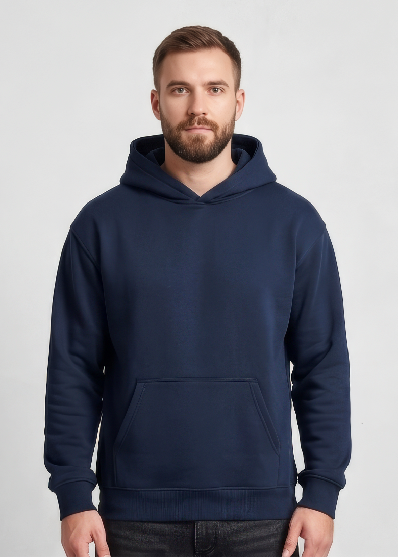 Unisex Pullover Hoodie Black & Navy Blue